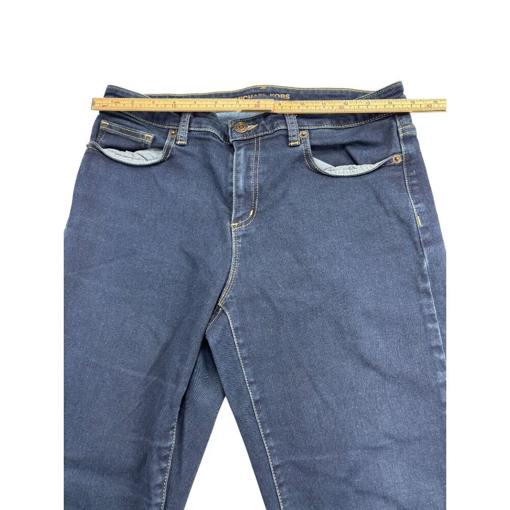 Michael Kors Izzy Skinny Ankle Jeans Size 10 Dark Wash Womens Denim Pants - Picture 8 of 12